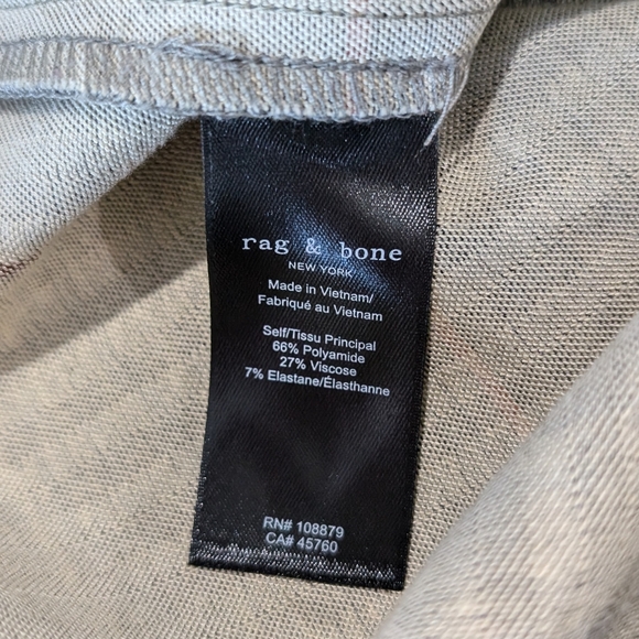 Rag & Bone Simone Pant Grey Burgundy Pink Plaid Skinny Leg Crop Stretch 8 - Picture 6 of 12